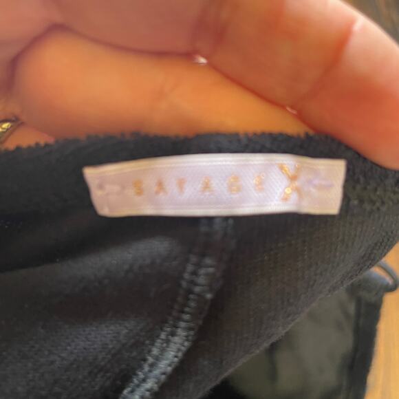 Savage X Fenty 70’s Sleeveless Crop Top w/Tie Front & Matching High Waist Bottom - Picture 16 of 16